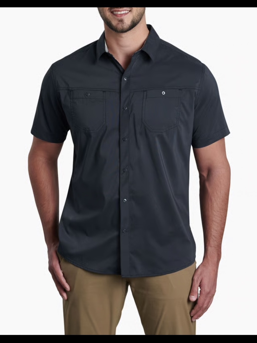Kuhl Mens Stealth Short Sleeve Quick Dry Button Up Size XL Style# 7276